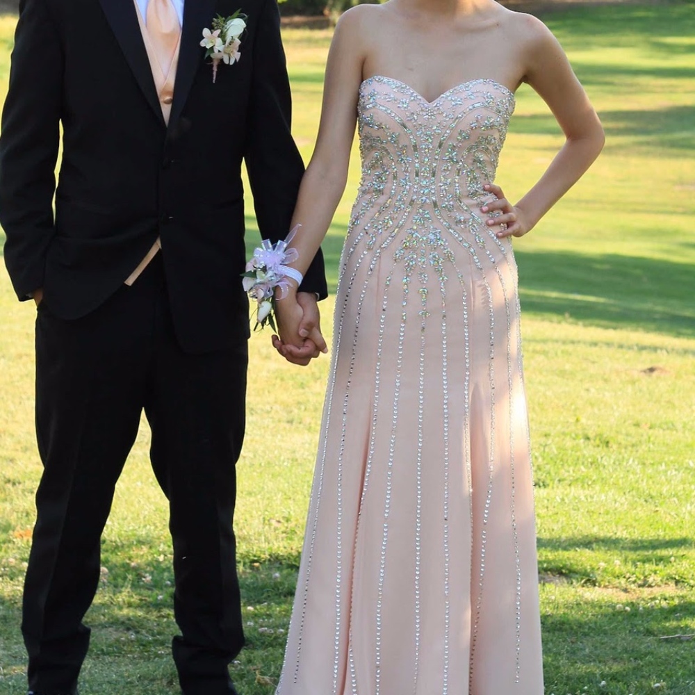 Nude Pink Prom Dress